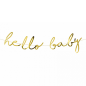 Preview: Bannergirlande Hello Baby Gold